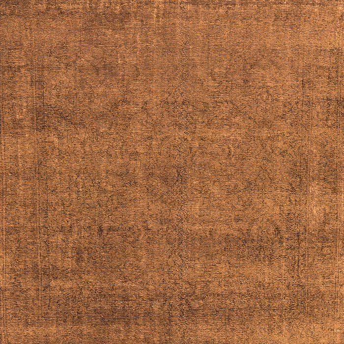 Square Machine Washable Oriental Orange Industrial Area Rugs, wshurb2253org