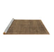 Sideview of Machine Washable Oriental Brown Industrial Rug, wshurb2253brn