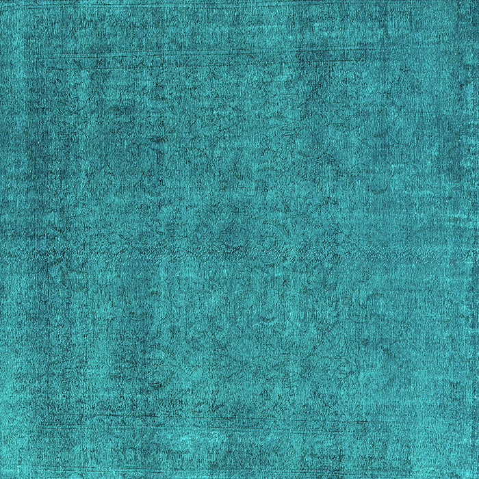 Square Oriental Turquoise Industrial Rug, urb2253turq