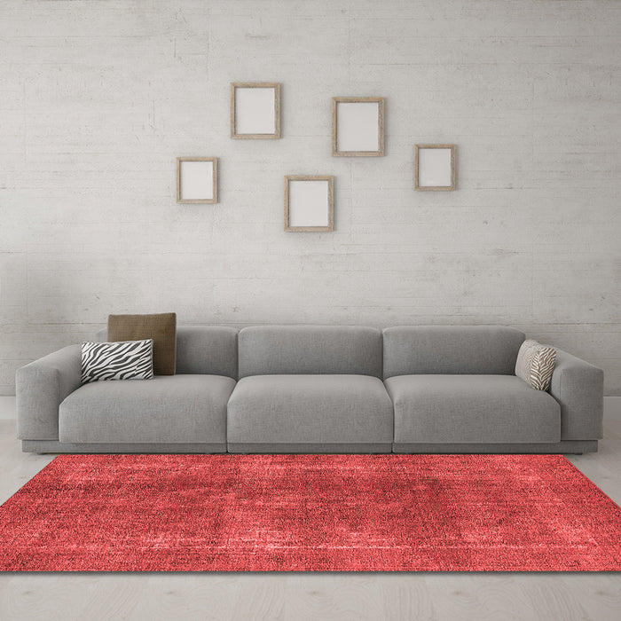 Industrial Red Washable Rugs