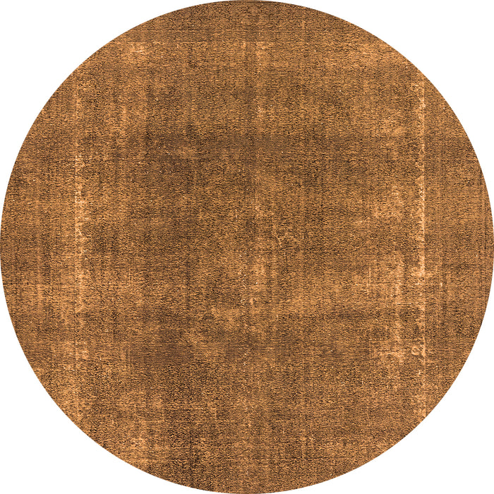 Round Oriental Orange Industrial Rug, urb2254org