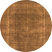 Round Oriental Orange Industrial Rug, urb2254org