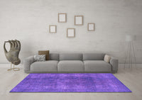 Machine Washable Oriental Purple Industrial Rug, wshurb2254pur