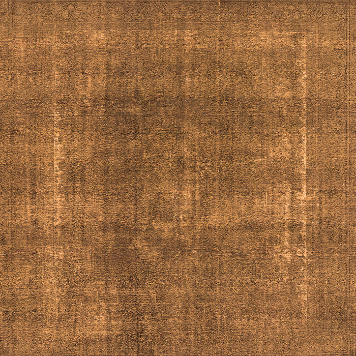 Square Machine Washable Oriental Orange Industrial Area Rugs, wshurb2254org