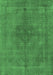 Machine Washable Oriental Emerald Green Industrial Area Rugs, wshurb2255emgrn