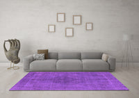 Machine Washable Oriental Purple Industrial Rug, wshurb2255pur