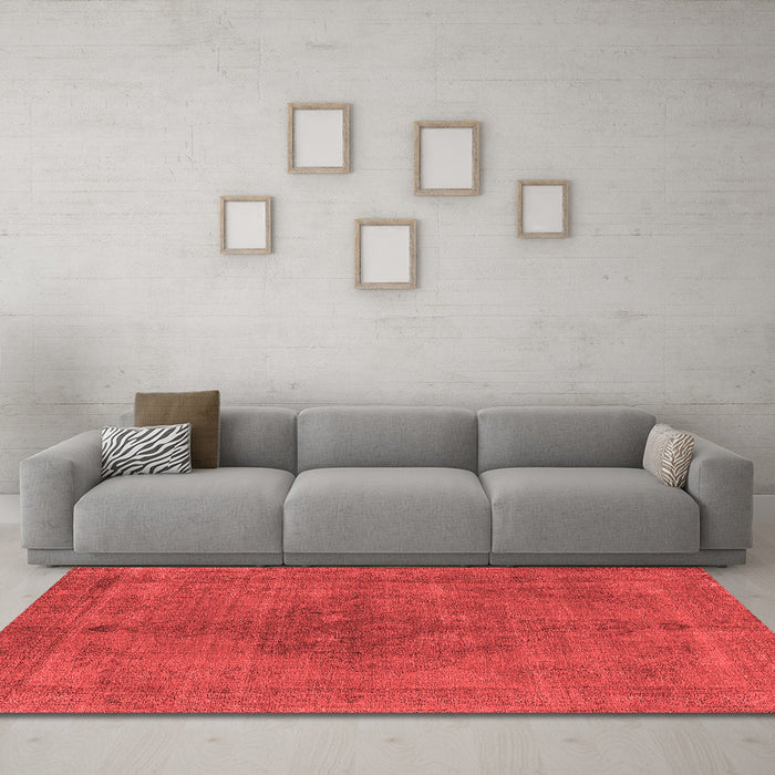 Industrial Red Washable Rugs