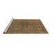 Sideview of Machine Washable Oriental Brown Industrial Rug, wshurb2255brn