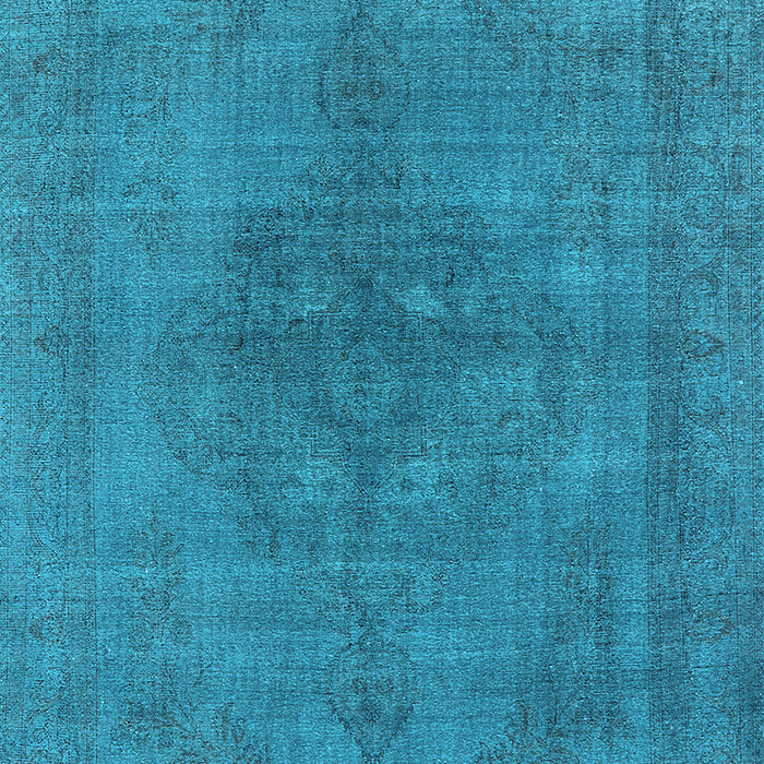 Machine Washable Oriental Light Blue Industrial Rug, wshurb2255lblu