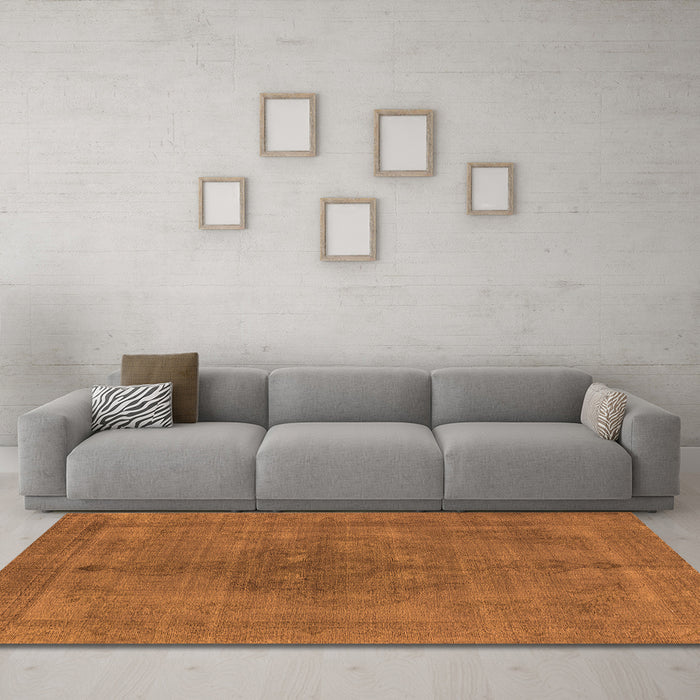 Machine Washable Oriental Orange Industrial Area Rugs in a Living Room, wshurb2255org