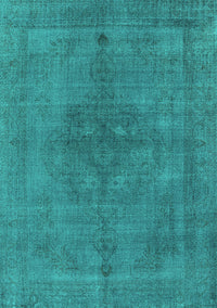 Oriental Turquoise Industrial Rug, urb2255turq