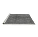 Sideview of Machine Washable Oriental Gray Industrial Rug, wshurb2255gry