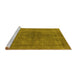 Sideview of Machine Washable Oriental Yellow Industrial Rug, wshurb2255yw