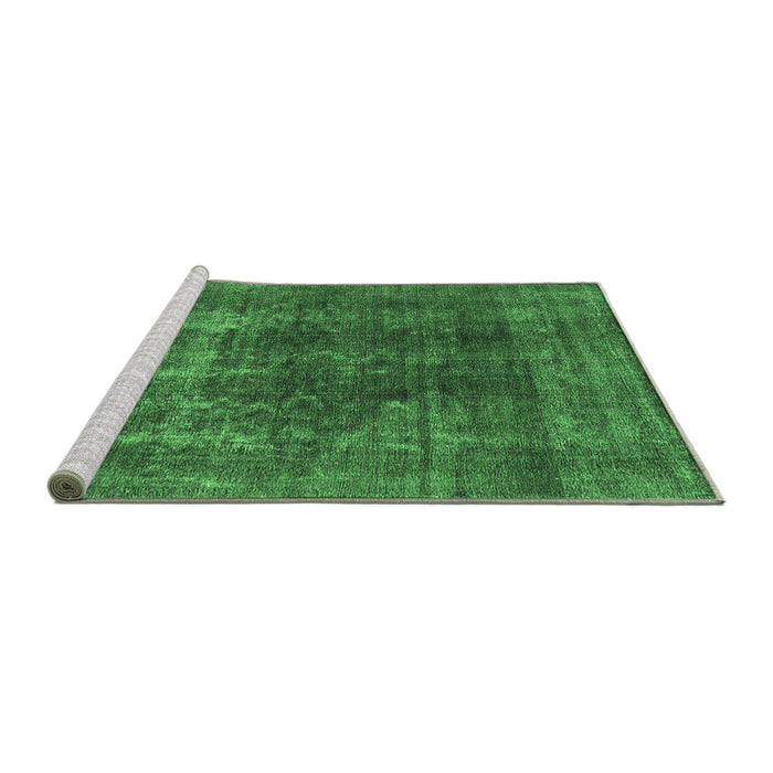 Sideview of Machine Washable Oriental Emerald Green Industrial Area Rugs, wshurb2256emgrn