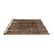 Sideview of Machine Washable Oriental Brown Industrial Rug, wshurb2256brn