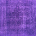 Square Machine Washable Oriental Purple Industrial Area Rugs, wshurb2256pur