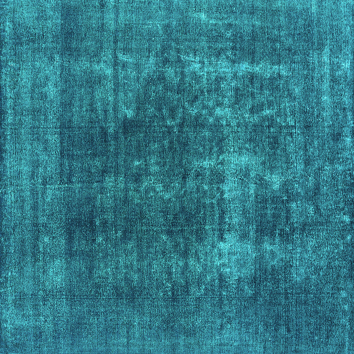 Square Oriental Turquoise Industrial Rug, urb2256turq