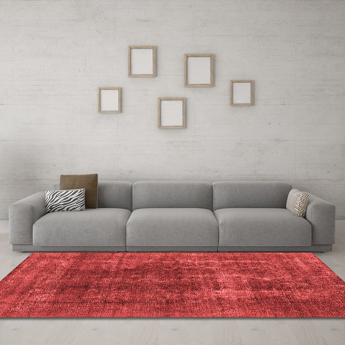 Industrial Red Washable Rugs