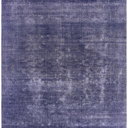 Square Machine Washable Industrial Modern Dark Slate Blue Purple Rug, wshurb2256