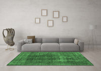 Machine Washable Oriental Emerald Green Industrial Rug, wshurb2256emgrn