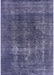Machine Washable Industrial Modern Dark Slate Blue Purple Rug, wshurb2256