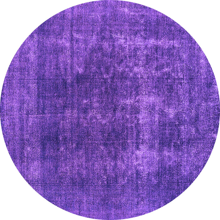 Round Oriental Purple Industrial Rug, urb2256pur