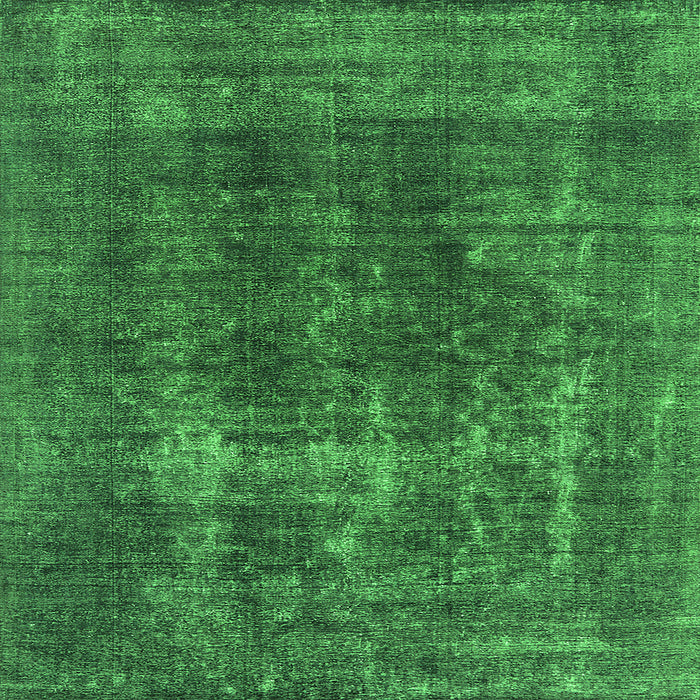 Square Oriental Green Industrial Rug, urb2256grn