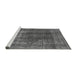 Sideview of Machine Washable Oriental Gray Industrial Rug, wshurb2256gry