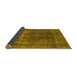 Sideview of Oriental Yellow Industrial Rug, urb2256yw