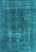 Oriental Turquoise Industrial Rug, urb2256turq