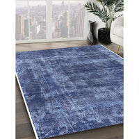 Mid-Century Modern Blue Persian Rug, urb2257