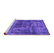 Sideview of Machine Washable Persian Purple Bohemian Area Rugs, wshurb2257pur