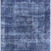 Square Mid-Century Modern Blue Persian Rug, urb2257