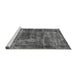 Sideview of Machine Washable Persian Gray Bohemian Rug, wshurb2257gry