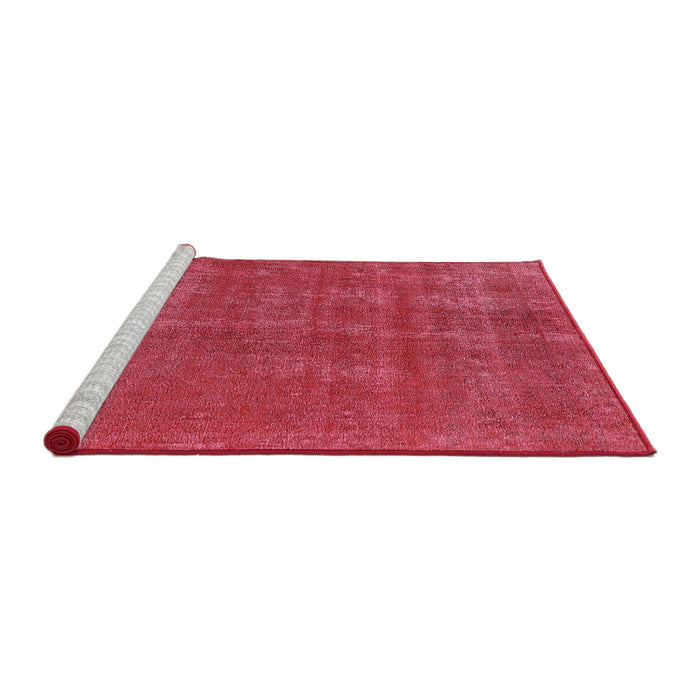 Sideview of Machine Washable Industrial Modern Red Rug, wshurb2258