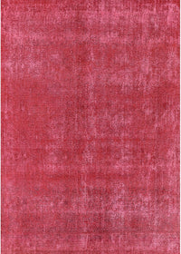 Machine Washable Industrial Modern Red Rug, wshurb2258