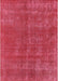 Machine Washable Industrial Modern Red Rug, wshurb2258