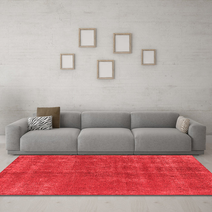Industrial Red Washable Rugs