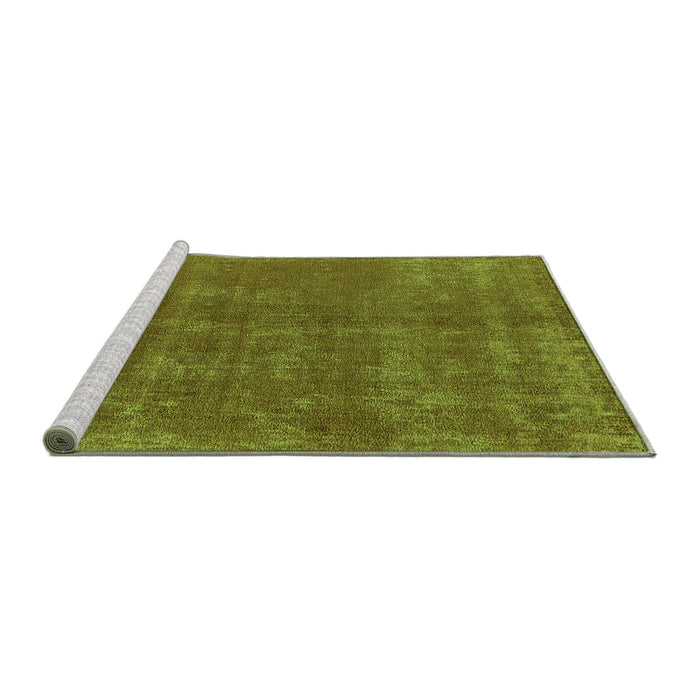 Sideview of Machine Washable Oriental Green Industrial Area Rugs, wshurb2258grn