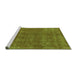 Sideview of Machine Washable Oriental Green Industrial Area Rugs, wshurb2258grn