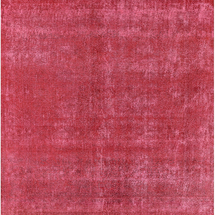 Square Machine Washable Industrial Modern Red Rug, wshurb2258