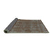 Sideview of Oriental Turquoise Industrial Rug, urb2258turq