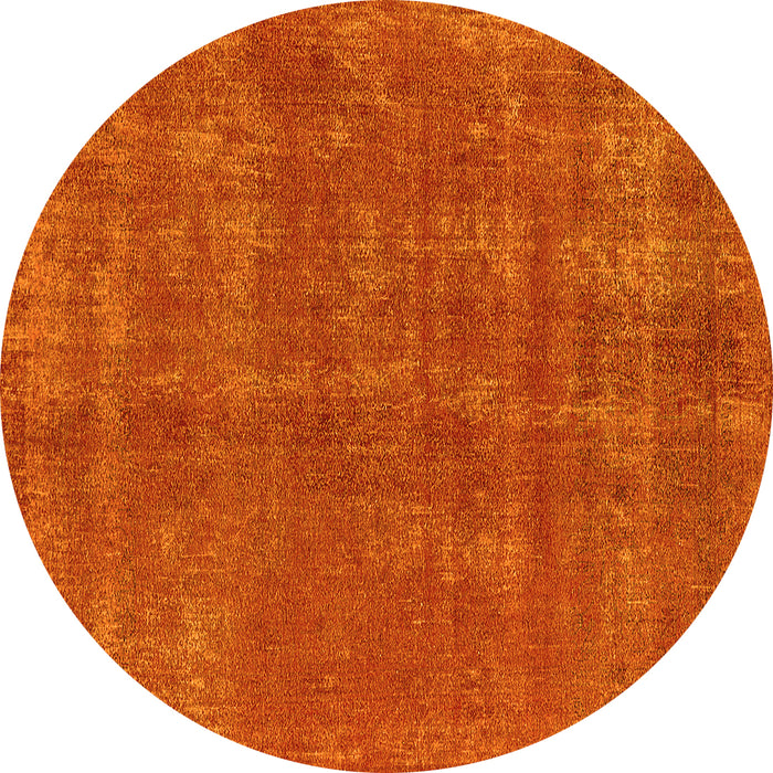 Round Machine Washable Oriental Yellow Industrial Rug, wshurb2258yw