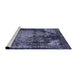 Sideview of Machine Washable Industrial Modern Periwinkle Purple Rug, wshurb2259