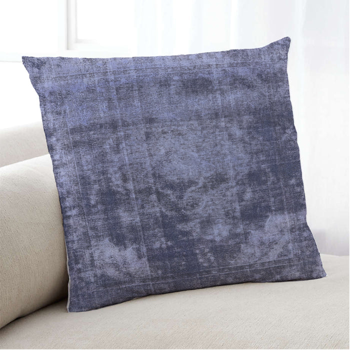 Lifestyle Image of Mid-Century Modern Urban Square Periwinkle Purple Throw Pillow, 18 inch by 18 inch, pwurb2259