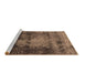 Sideview of Machine Washable Oriental Brown Industrial Rug, wshurb2259brn