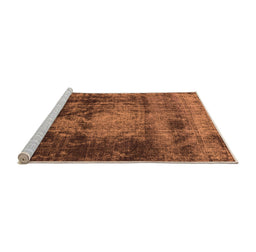 Sideview of Machine Washable Oriental Orange Industrial Area Rugs, wshurb2259org