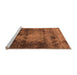 Sideview of Machine Washable Oriental Orange Industrial Area Rugs, wshurb2259org