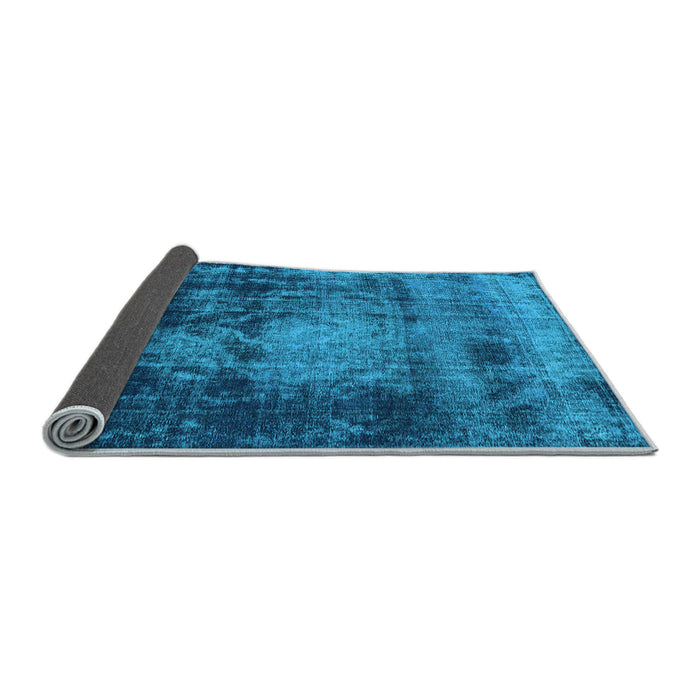 Sideview of Oriental Light Blue Industrial Rug, urb2259lblu