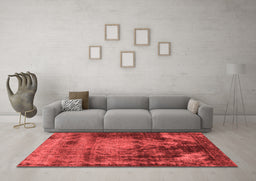 Industrial Red Washable Rugs